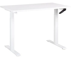 Beliani Rankiniu būdu reguliuojamas stalas DESTINES 120 cm, 72 cm, baltas