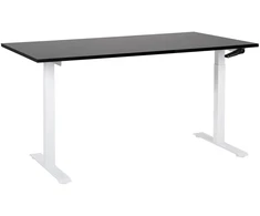Beliani Rankiniu būdu reguliuojamas stalas DESTINES, 160 × 72 cm, juodas ir baltas