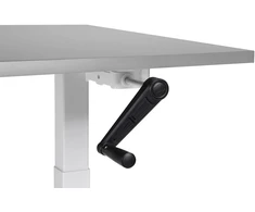 Beliani Rankiniu būdu reguliuojamas stalas DESTINES, 120 × 72 cm, pilkas / baltas
