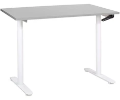 Beliani Rankiniu būdu reguliuojamas stalas DESTINAS pilkas/baltas 120 cm 72 cm