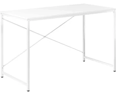 Beliani Rašomasis stalas ANDASTE baltas 120 cm 60 cm