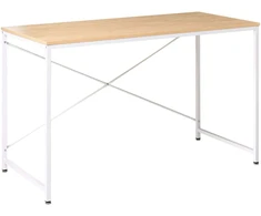 Beliani Rašomasis stalas ANDASTE šviesiai rudas / baltas 120 cm 60 cm