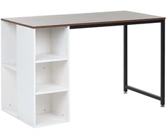 Beliani Rašomasis stalas DESE rudas/baltas 120 cm 60 cm