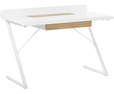 Beliani Rašomasis stalas FOCUS baltas 120 cm 60 cm su stalčiais