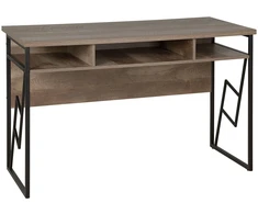 Beliani Rašomasis stalas FORRES, 120 × 60 cm, rudas ir juodas
