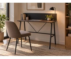 Beliani Rašomasis stalas „HASTINGS“, 100 × 52 cm, rudas / juodas