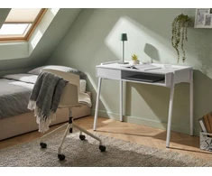 Beliani Rašomasis stalas KOFOTEN baltas 107 cm 48 cm