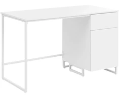 Beliani Rašomasis stalas LEXTON baltas 120 cm 60 cm
