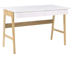 Beliani Rašomasis stalas THESLAY šviesiai rudos / baltos spalvos 120 cm 60 cm