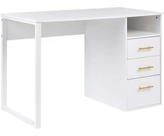 Beliani Rašomasis stalas ZERLAY baltas 120 cm 60 cm