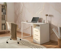 Beliani Rašomasis stalas ZERLAY baltas 120 cm 60 cm