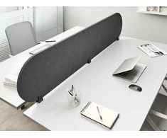 Beliani Rašomojo stalo pertvara SPARKY 180 x 40 cm tamsiai pilka