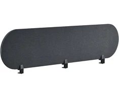 Beliani Rašomojo stalo pertvara SPARKY 180 x 40 cm tamsiai pilka
