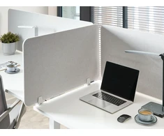 Beliani Rašomojo stalo pertvara SPLIT 80 x 50 cm, balta