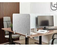 Beliani Rašomojo stalo pertvara SPLIT 80 x 50 cm Pilka