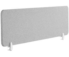 Beliani Rašomojo stalo pertvara WALLY 160 x 40 cm šviesiai pilka