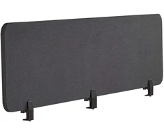 Beliani Rašomojo stalo pertvara WALLY 180 x 40 cm tamsiai pilka