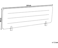 Beliani Rašomojo stalo pertvara ZIGGY 120 x 40 cm tamsiai pilka