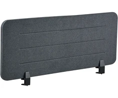 Beliani Rašomojo stalo pertvara ZIGGY 120 x 40 cm tamsiai pilka