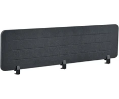 Beliani Rašomojo stalo pertvara ZIGGY 180 x 40 cm Tamsiai pilka
