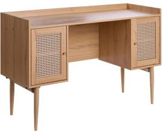 Beliani RATANA rašomasis stalas, 130 × 50 cm, šviesiai rudas