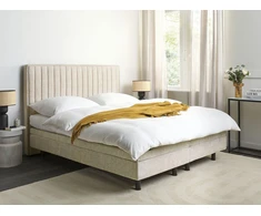 Beliani Reguliuojama lova CASTELLAN 160 x 200 cm smėlio spalvos