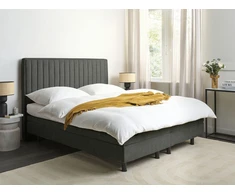 Beliani Reguliuojama lova CASTELLAN 180 x 200 cm tamsiai pilka