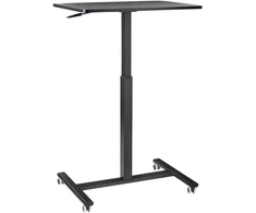 Beliani Reguliuojamas nešiojamojo kompiuterio stalas ACADEMIA juodas 65 cm 48 cm
