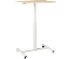 Beliani Reguliuojamas nešiojamojo kompiuterio stalas ACADEMIA šviesiai rudas/ baltas 65 cm 48 cm