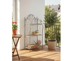 Beliani Rėmas VISANO metalinis 123 cm 59 cm pilkas