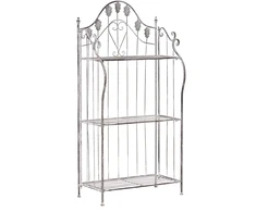 Beliani Rėmas VISANO metalinis 123 cm 59 cm pilkas