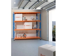 Beliani Sandėliavimo lentyna FIUGGI metalinė 200 cm 200 cm oranžinė