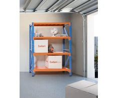 Beliani Sandėliavimo lentyna FIUGGI metalinė 200 cm 150 cm oranžinė