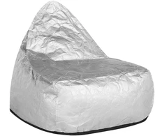 Beliani Sėdmaišis 200 L DROP 63 cm 75 cm sidabrinis