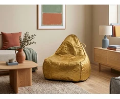Beliani Sėdmaišis 200 L DROP 63 cm 75 cm auksinis