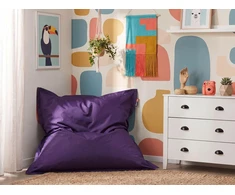 Beliani Sėdmaišis 300 L FUZZY 140 cm 180 cm violetinis