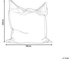 Beliani Sėdmaišis 600 L FUZZY 180 cm 230 cm Žydras