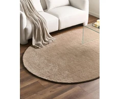 Beliani Shaggy kilimas DEMRE smėlio spalvos 160 x 230 cm
