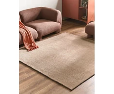 Beliani Shaggy kilimas DEMRE smėlio spalvos 200 x 200 cm
