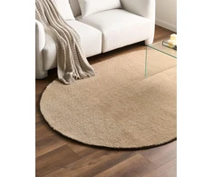 Beliani Shaggy kilimas DEMRE smėlio spalvos 160 x 230 cm