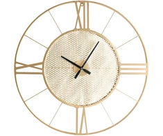 Beliani Sieninis laikrodis BLAMERE 80 cm, metalinis, auksinis
