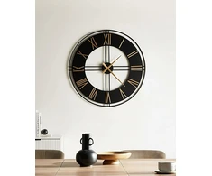 Beliani Sieninis laikrodis PERIGNY 80 cm metalinis juodas