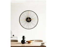 Beliani Sieninis laikrodis SAZAIS 80 cm, metalinis, juodas