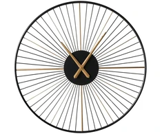 Beliani Sieninis laikrodis SAZAIS 80 cm, metalinis, juodas
