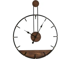 Beliani Sieninis laikrodis TAUGON, 60 cm, metalas, juodas