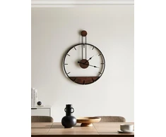 Beliani Sieninis laikrodis TAUGON, 60 cm, metalas, juodas