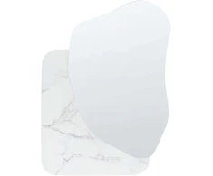 Beliani Sieninis veidrodis ARVERT 60 cm 80 cm, baltas marmuras