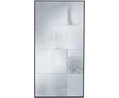 Beliani Sieninis veidrodis CALMONT 60 cm 120 cm stiklas juodas