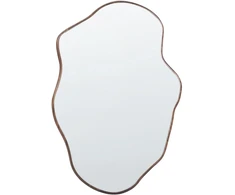 Beliani Sieninis veidrodis „MENVILLE“ 60 × 90 cm, paulovnijos mediena, rudas
