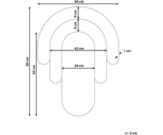 Beliani Sieninis veidrodis MESPAUL 60 cm 80 cm, spalvotas